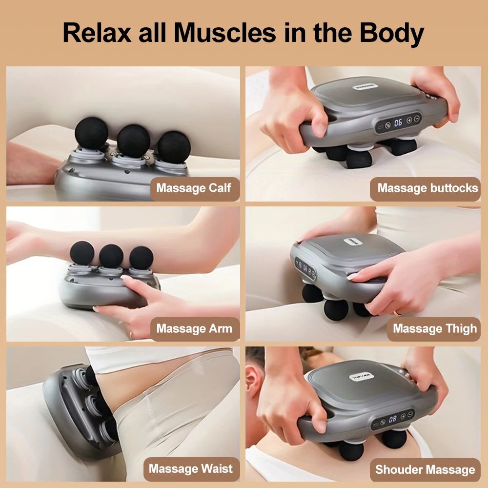 PowerPulse™ 6-Head Massage Gun - Feel Good Energy.