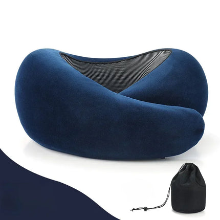 New Neck Pillow Memory Foam Neck Pillow Pillows for Sleeping Travel Neck Pillow with Luxury Mesh Bag Aircraft Travel Neck Pillow