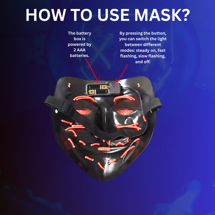 ShadowV – Wireless Neon Scary Mask