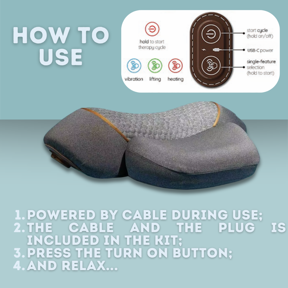 COSSEAL 3-in-1 Heated Neck Massage Pillow