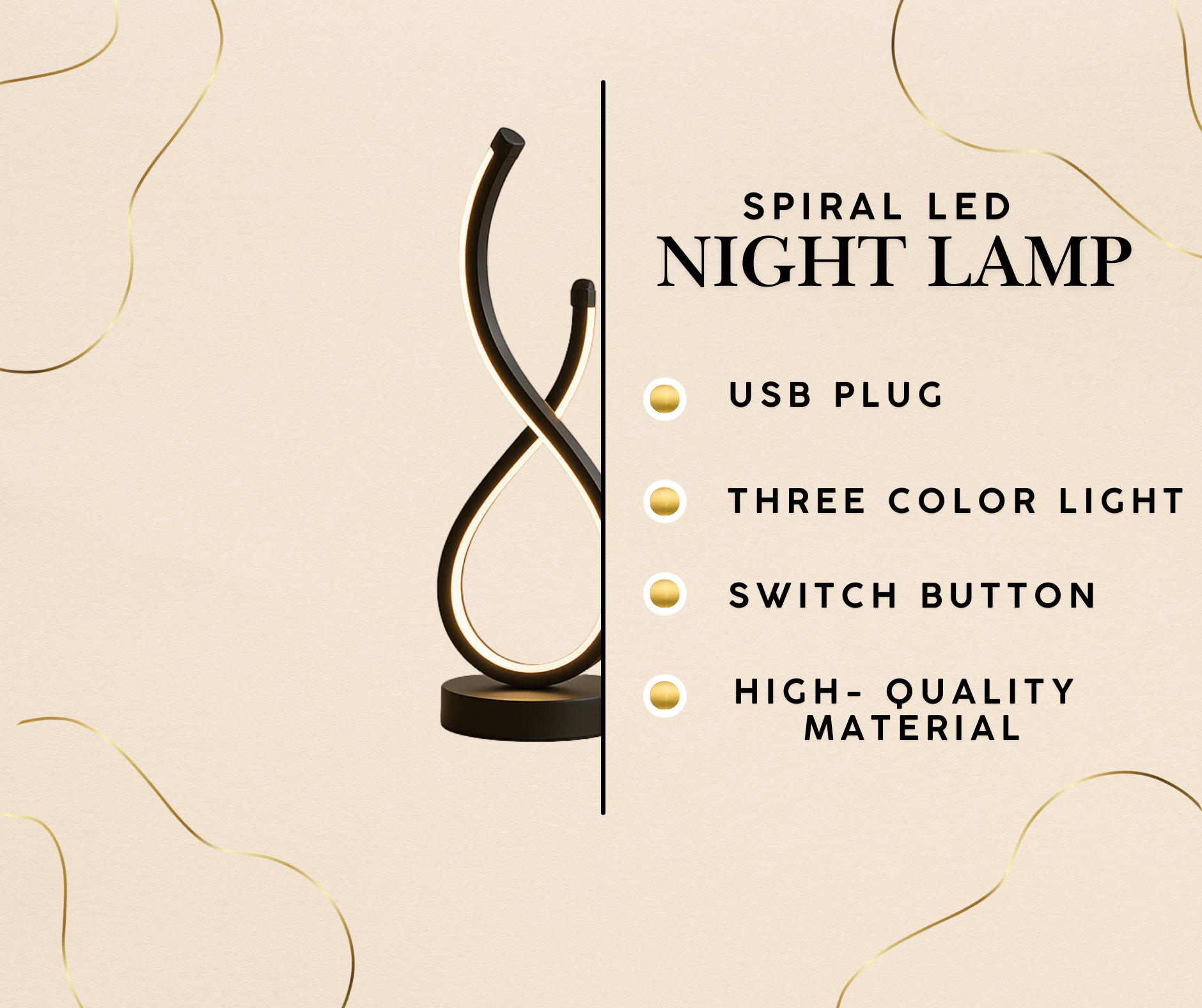 Spiral LED Night Lamp