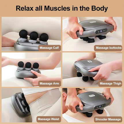 PowerPulse™ 6-Head Massage Gun - Feel Good Energy.